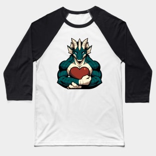 Anthro Scalie Dragon Valentine Lover Baseball T-Shirt